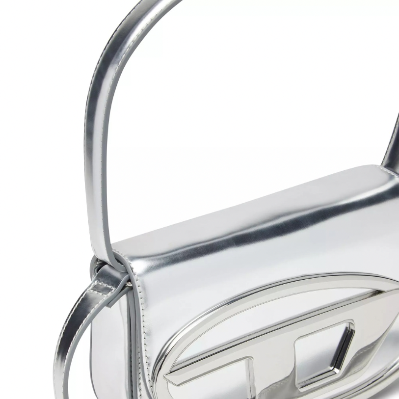 Diesel 1DR Leather Shoulder Bag | Silver
