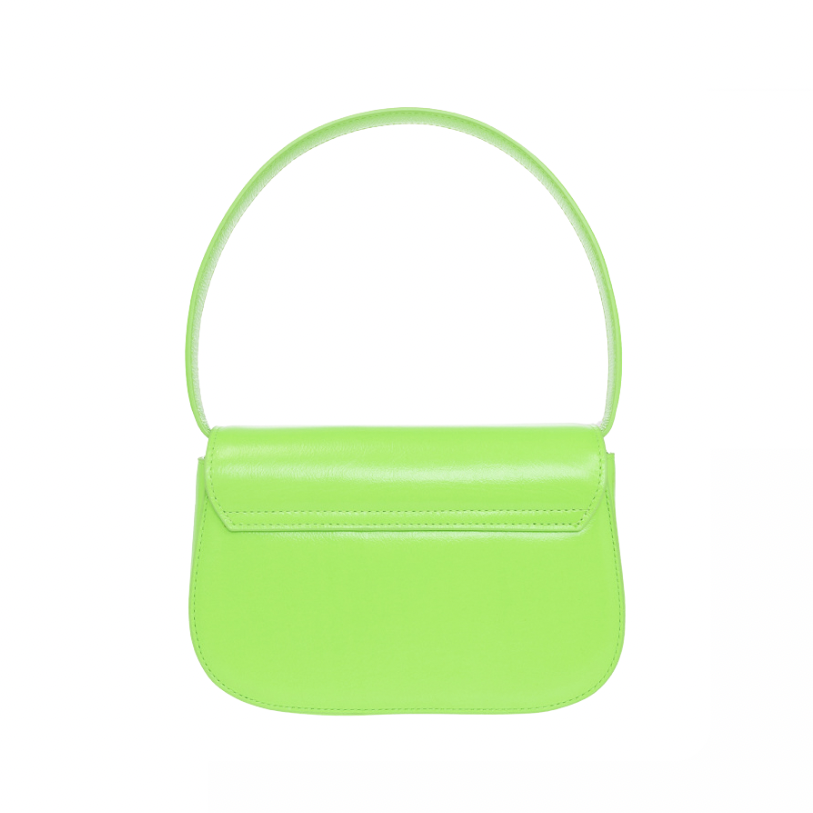 Diesel 1DR Leather Shoulder Bag | Neon Green